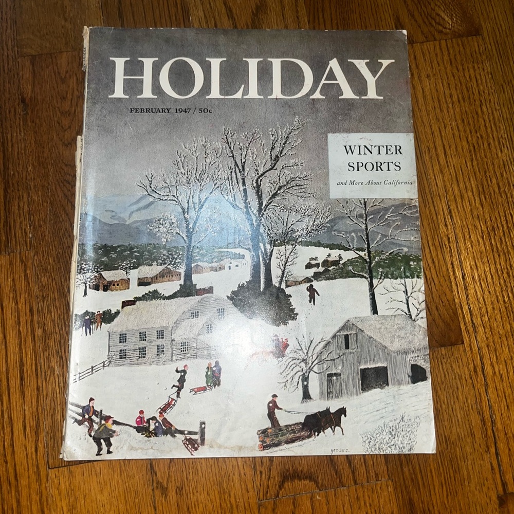 VTG. 1947 FEBRUARY HOLIDAY MAGAZINE - WINTER SPORT